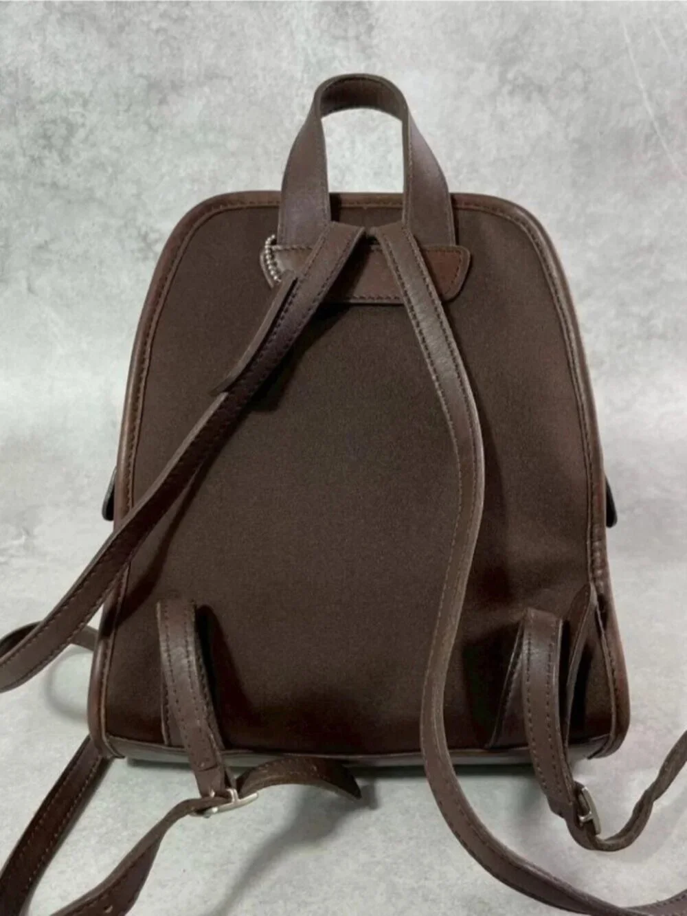 Coach Vintage Backpack Handbag Y2K Neoprene Leather Trim Zip Bag 6215
